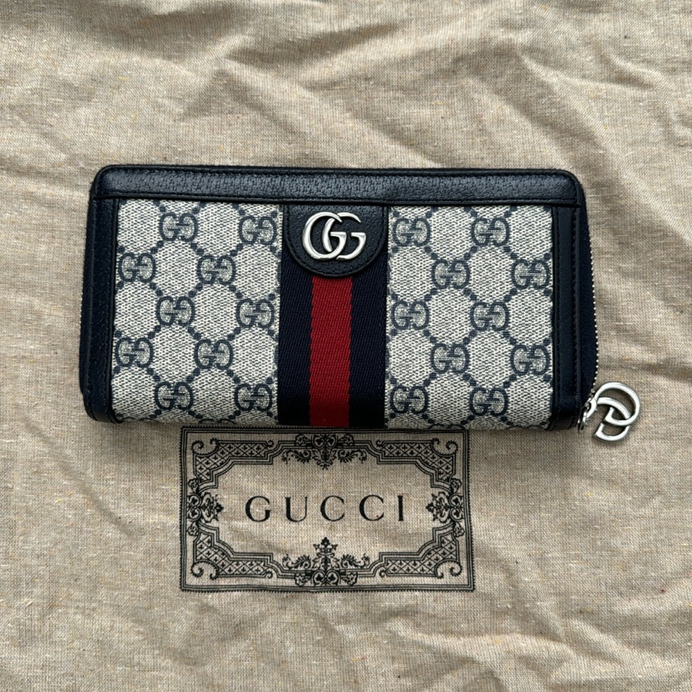 Gucci OPHIDIA GG ZIP AROUND WALLET